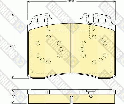 Girling 6113182 - Тормозные колодки, дисковые, комплект autospares.lv