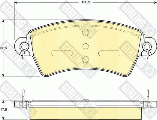 Girling 6113854 - Тормозные колодки, дисковые, комплект autospares.lv