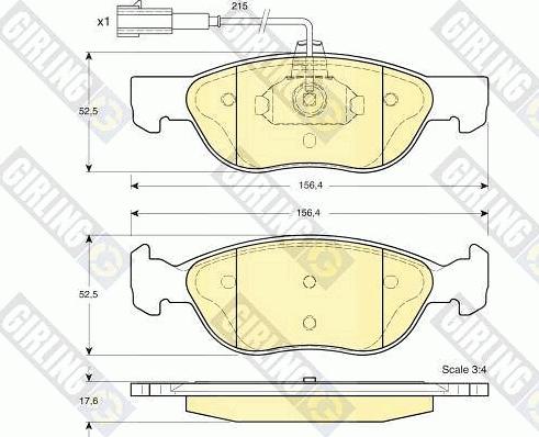 Girling 6113872 - Тормозные колодки, дисковые, комплект autospares.lv