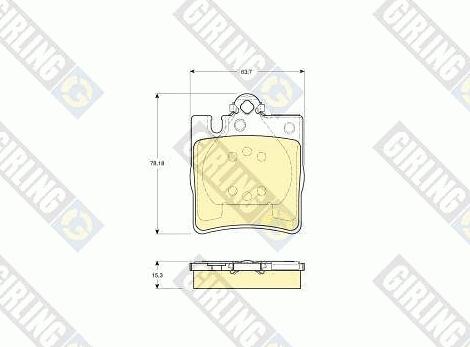 Girling 6113342 - Тормозные колодки, дисковые, комплект autospares.lv