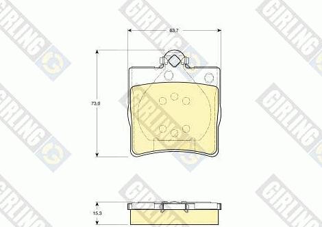 Girling 6113352 - Тормозные колодки, дисковые, комплект autospares.lv