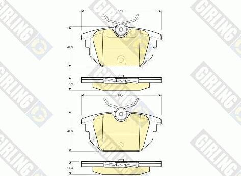 Girling 6113331 - Тормозные колодки, дисковые, комплект autospares.lv