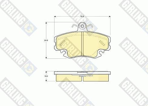 Girling 6113321 - Тормозные колодки, дисковые, комплект autospares.lv