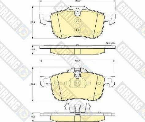 Girling 6113742 - Тормозные колодки, дисковые, комплект autospares.lv