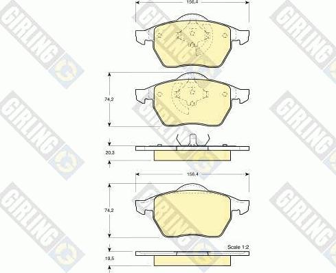 Girling 6113762 - Тормозные колодки, дисковые, комплект autospares.lv