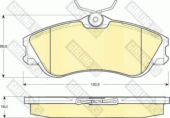 Girling 6112951 - Тормозные колодки, дисковые, комплект autospares.lv