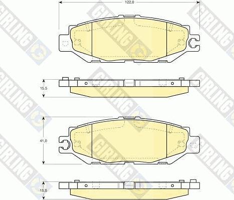 Girling 6112409 - Тормозные колодки, дисковые, комплект autospares.lv