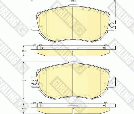 Girling 6112419 - Тормозные колодки, дисковые, комплект autospares.lv