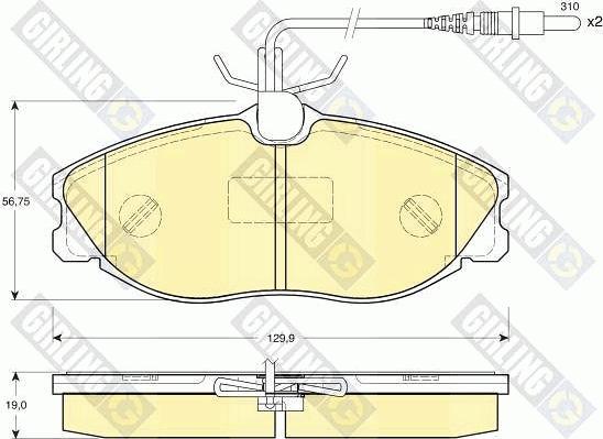 Girling 6112591 - Тормозные колодки, дисковые, комплект autospares.lv