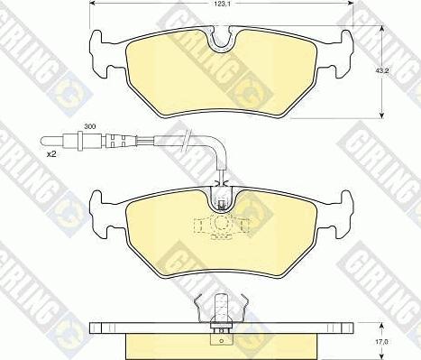 Girling 6112582 - Тормозные колодки, дисковые, комплект autospares.lv