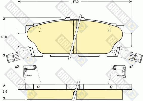 Girling 6112579 - Тормозные колодки, дисковые, комплект autospares.lv