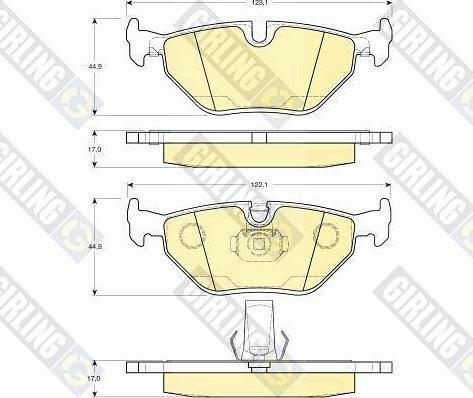 Girling 6112652 - Тормозные колодки, дисковые, комплект autospares.lv