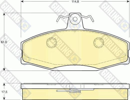 Girling 6112801 - Тормозные колодки, дисковые, комплект autospares.lv