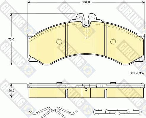 Girling 6112889 - Тормозные колодки, дисковые, комплект autospares.lv