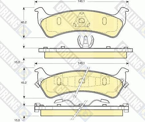 Girling 6112385 - Тормозные колодки, дисковые, комплект autospares.lv