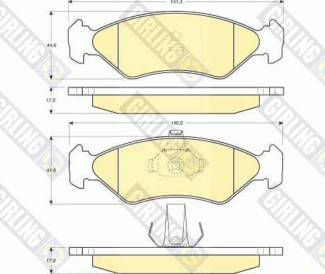 Girling 6112212 - Тормозные колодки, дисковые, комплект autospares.lv