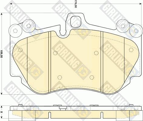 Girling 6117649 - Тормозные колодки, дисковые, комплект autospares.lv