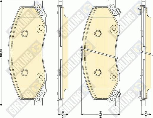 Girling 6117811 - Тормозные колодки, дисковые, комплект autospares.lv