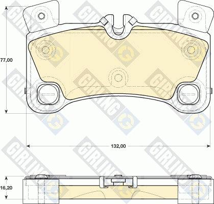 Girling 6117759 - Тормозные колодки, дисковые, комплект autospares.lv