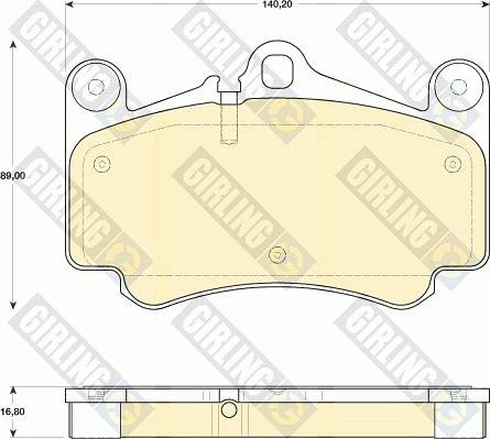 Girling 6117789 - Тормозные колодки, дисковые, комплект autospares.lv