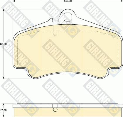 Girling 6117779 - Тормозные колодки, дисковые, комплект autospares.lv