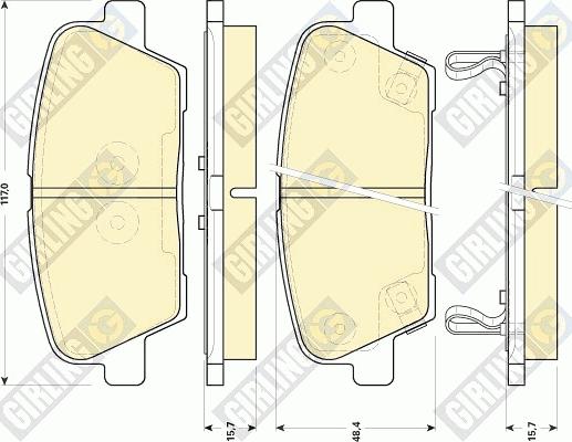 Girling 6134999 - Тормозные колодки, дисковые, комплект autospares.lv