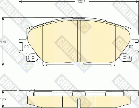 Girling 6134599 - Тормозные колодки, дисковые, комплект autospares.lv