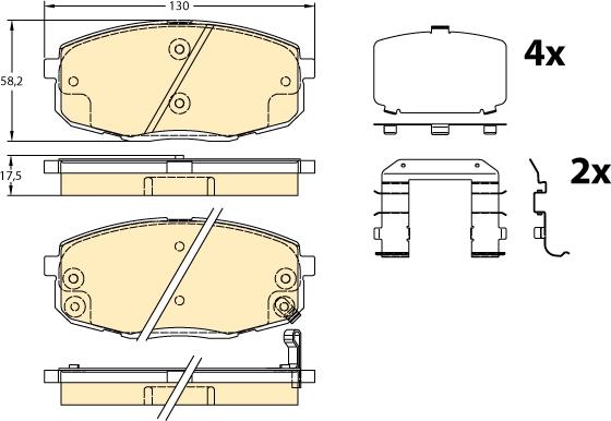 Girling 6134509 - Тормозные колодки, дисковые, комплект autospares.lv