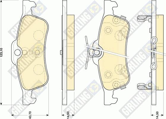 Girling 6134582 - Тормозные колодки, дисковые, комплект autospares.lv