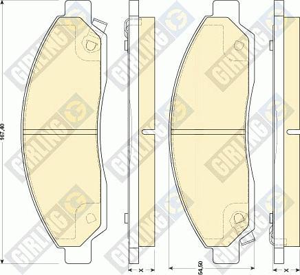 Girling 6134669 - Тормозные колодки, дисковые, комплект autospares.lv