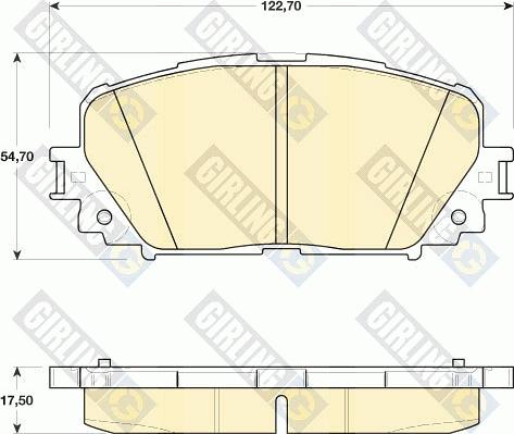 Girling 6134609 - Тормозные колодки, дисковые, комплект autospares.lv