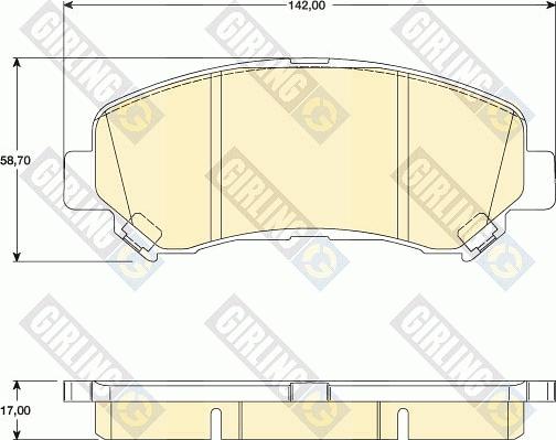 Girling 6134679 - Тормозные колодки, дисковые, комплект autospares.lv