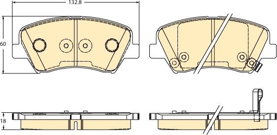 Girling 6135526 - Тормозные колодки, дисковые, комплект autospares.lv