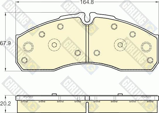 Girling 6135675 - Тормозные колодки, дисковые, комплект autospares.lv