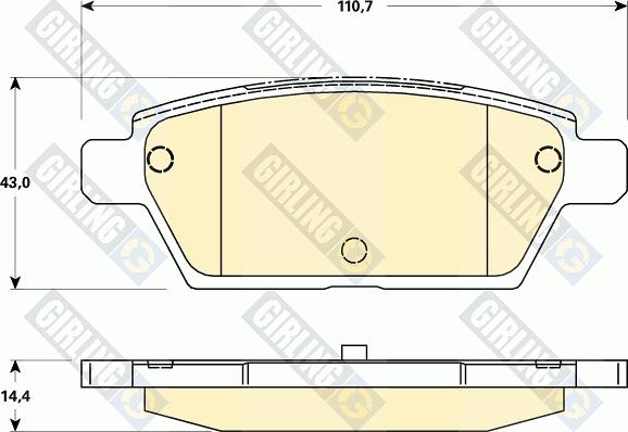 Girling 6135179 - Тормозные колодки, дисковые, комплект autospares.lv