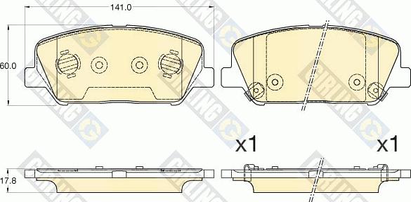 Girling 6135826 - Тормозные колодки, дисковые, комплект autospares.lv