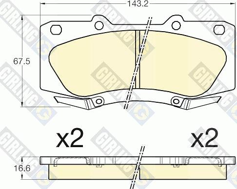 Girling 6135349 - Тормозные колодки, дисковые, комплект autospares.lv