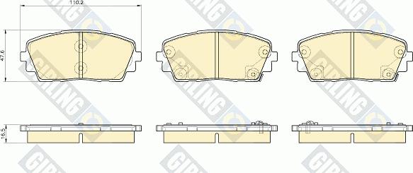 Girling 6135359 - Тормозные колодки, дисковые, комплект autospares.lv