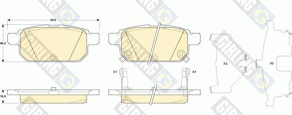 Girling 6135299 - Тормозные колодки, дисковые, комплект autospares.lv