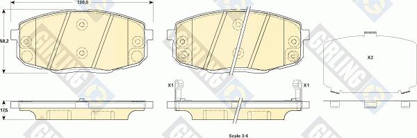 Girling 6135239 - Тормозные колодки, дисковые, комплект autospares.lv