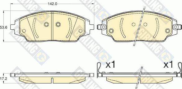 Girling 6135796 - Тормозные колодки, дисковые, комплект autospares.lv