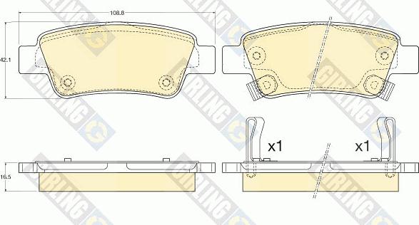 Girling 6135767 - Тормозные колодки, дисковые, комплект autospares.lv