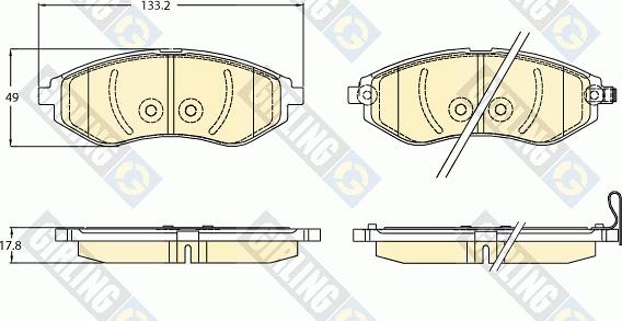 Girling 6136346 - Тормозные колодки, дисковые, комплект autospares.lv