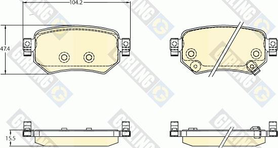 Girling 6136327 - Тормозные колодки, дисковые, комплект autospares.lv