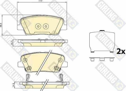 Girling 6136247 - Тормозные колодки, дисковые, комплект autospares.lv