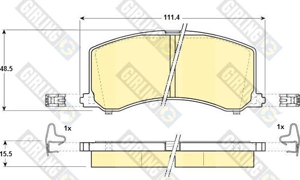 Girling 6130919 - Тормозные колодки, дисковые, комплект autospares.lv