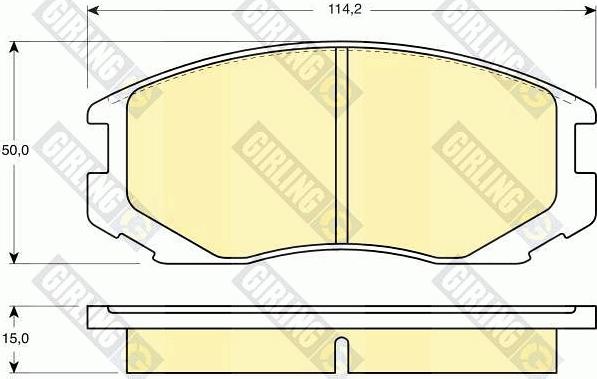 Girling 6130469 - Тормозные колодки, дисковые, комплект autospares.lv