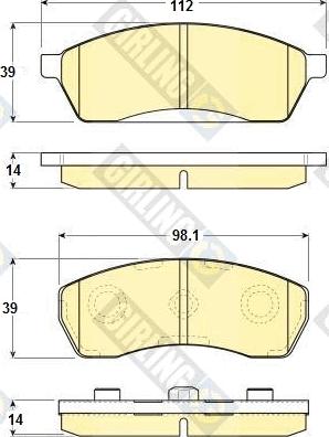 Girling 6130689 - Тормозные колодки, дисковые, комплект autospares.lv