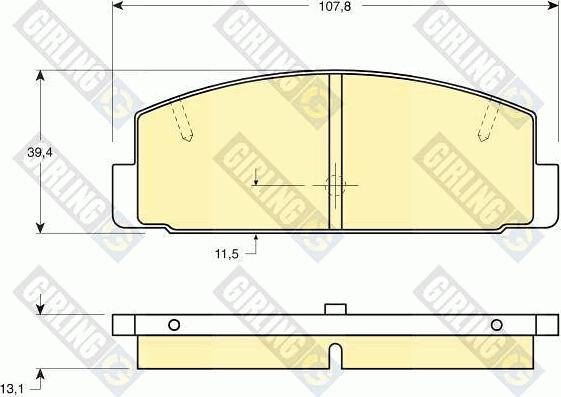 Girling 6130889 - Тормозные колодки, дисковые, комплект autospares.lv