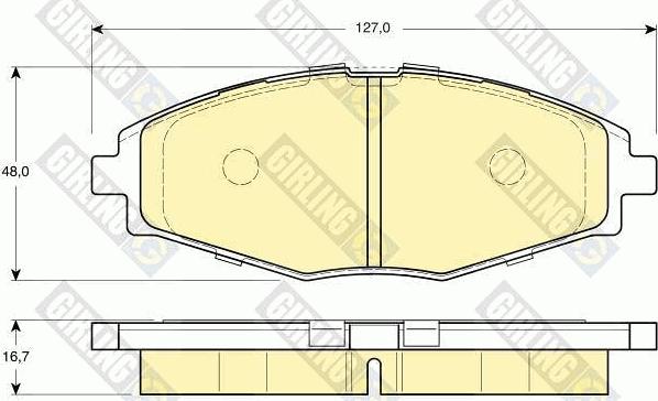 Girling 6131959 - Тормозные колодки, дисковые, комплект autospares.lv